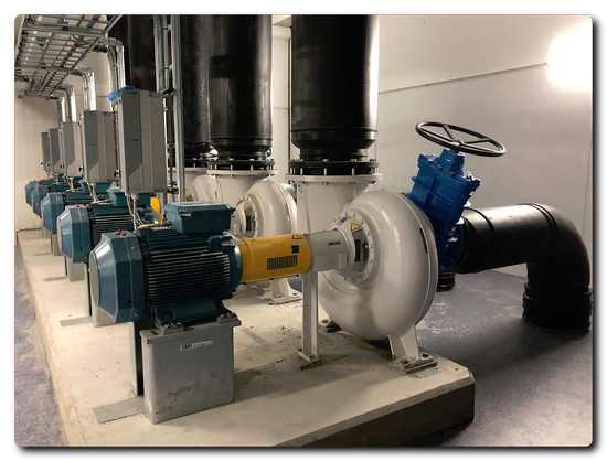 Five AHLSTAR A43-500 recirculation pumping units for brackish water