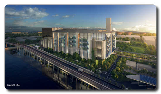 ntegrated waste and water treatment facility, Singapore. Copyright: NEA
