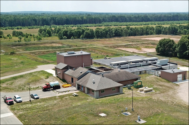The wastewater treatment plant in Baldwin Michigan