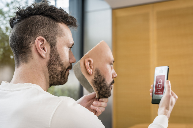   trinamiX Face Authentication – certified to meet highest security standards behind OLED  trinamiX’ solution is able to detect skin and can thus reliably differentiate between a lifelike silicone mask and the real user. 