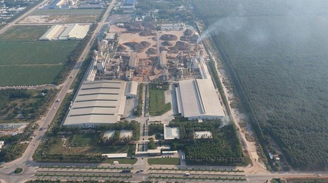 VRG Dongwha’s MDF plant located in Minh Hung, Vietnam. The plant has a total annual capacity of 700,000 m3 MDF.