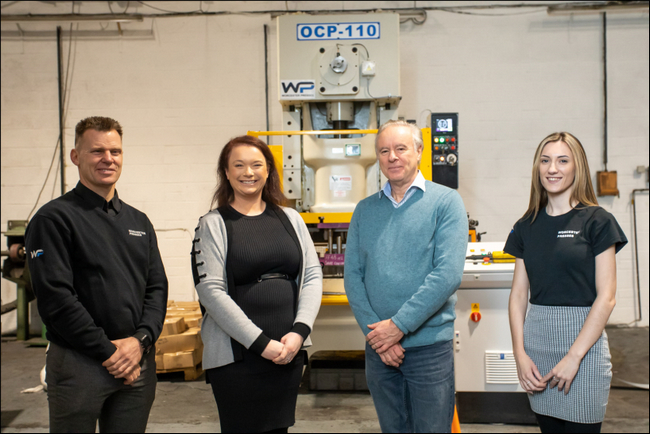 Cotmor (Group L): (l-r) Russell Hartill (Worcester Presses), Louise Forrest, David Cotterill (both Cotmor) and Emily Jackson (Worcester Presses)