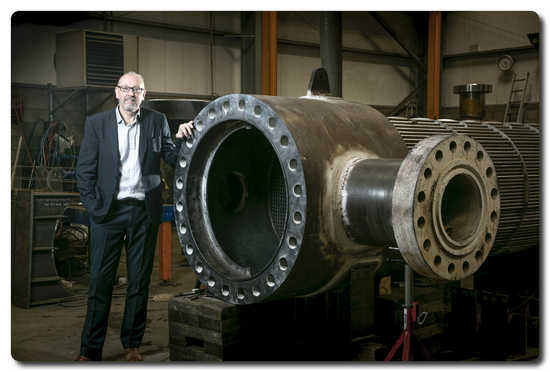Andy Scott at Glacier Energy's Heat Transfer Facility in Aberdeen