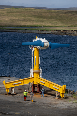 The tidal turbine Eunice from Nova Innovation before installation